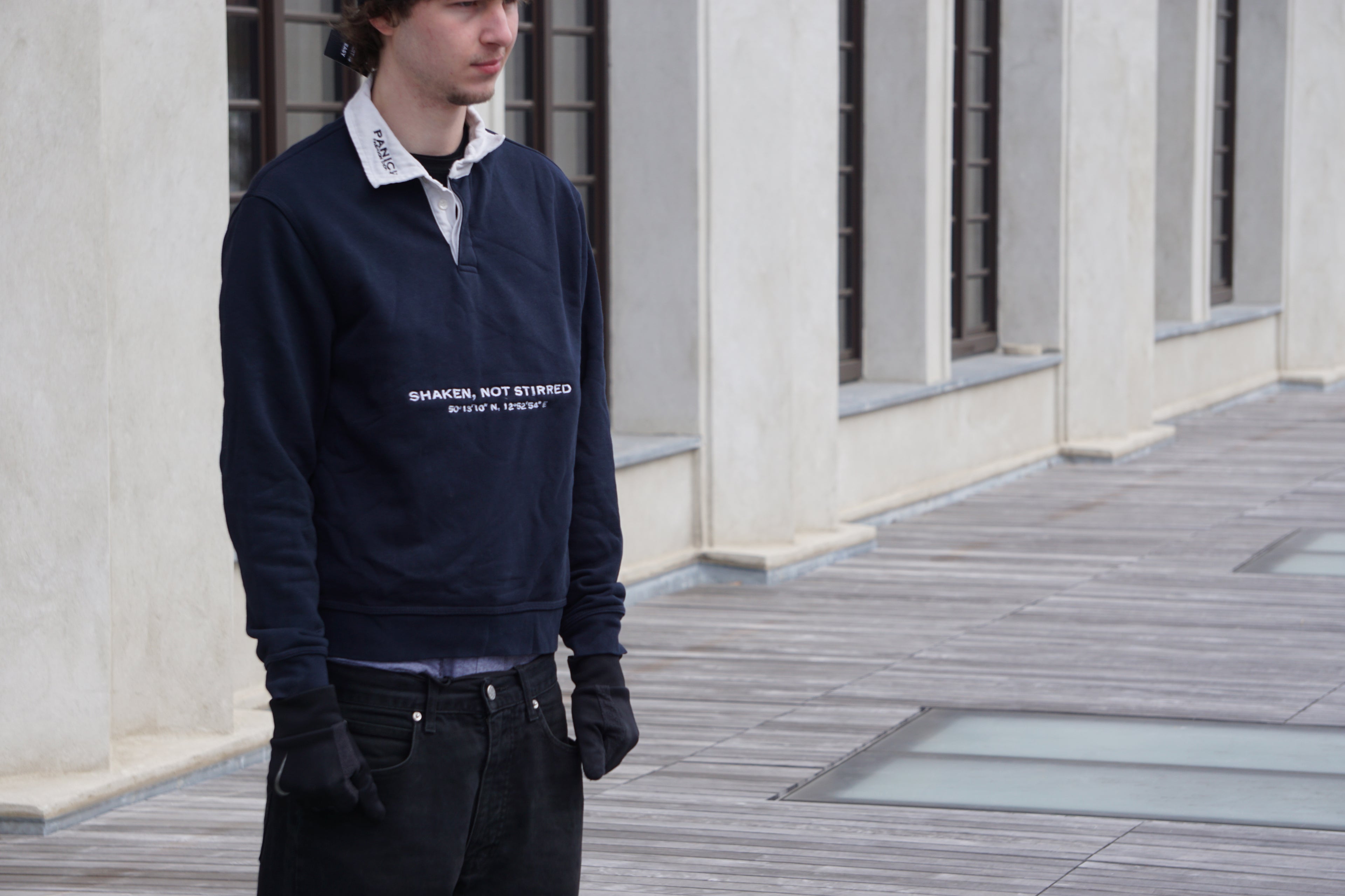 long sleeve collar sweater